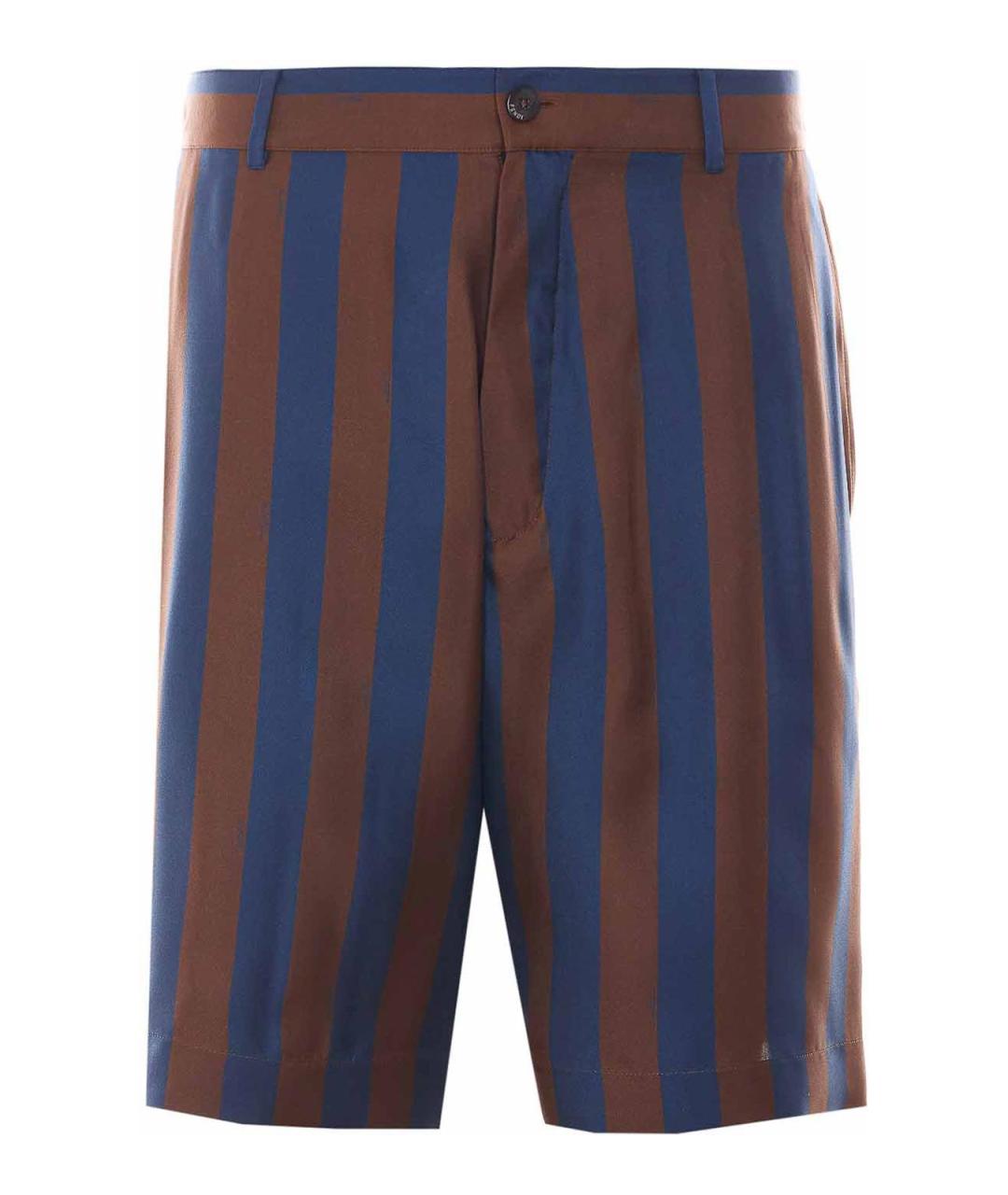 FENDI Синие шелковые шорты, фото 1