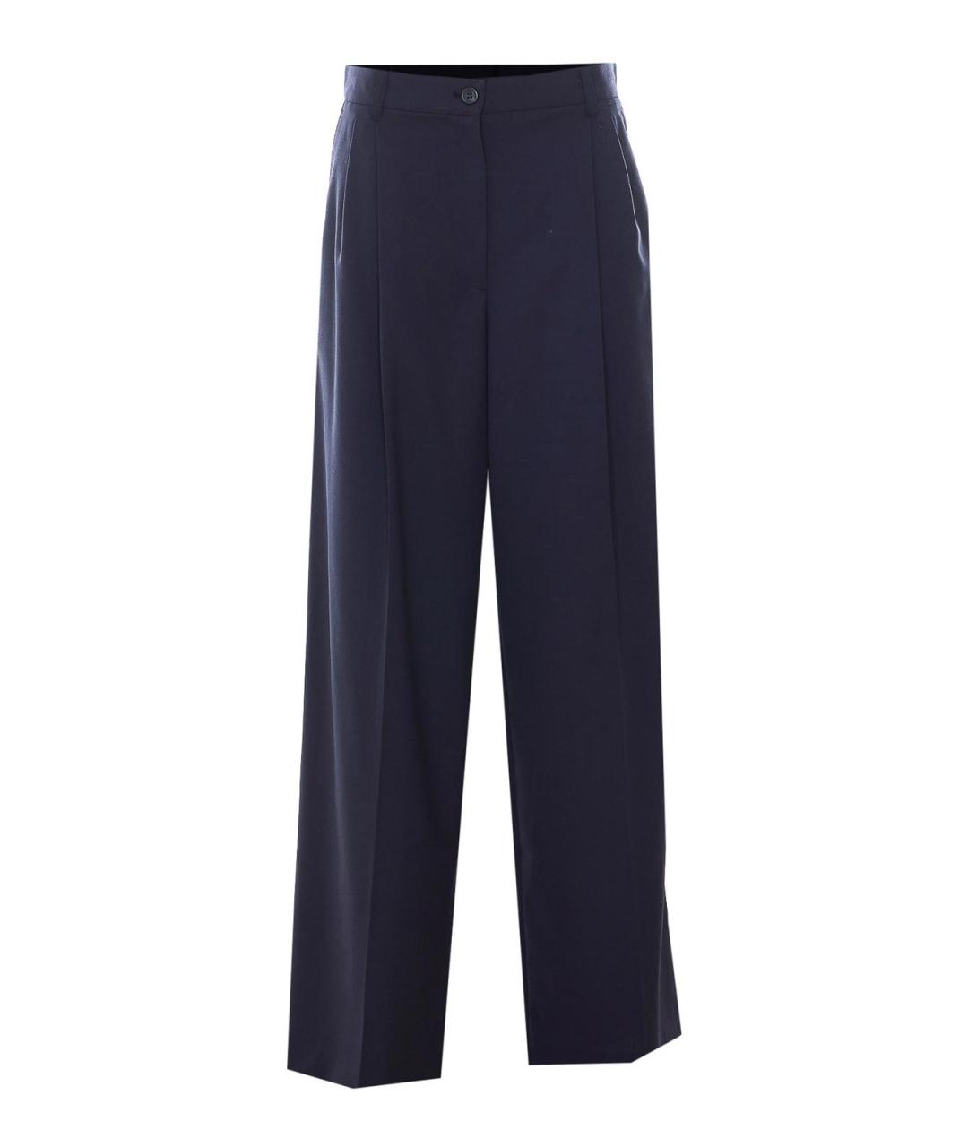 A.P.C. Синие полиэстеровые прямые брюки, фото 1