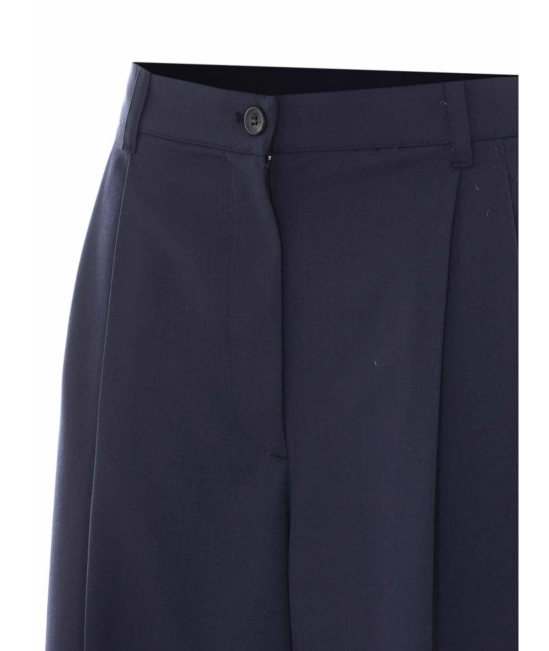 A.P.C. Синие полиэстеровые прямые брюки, фото 3
