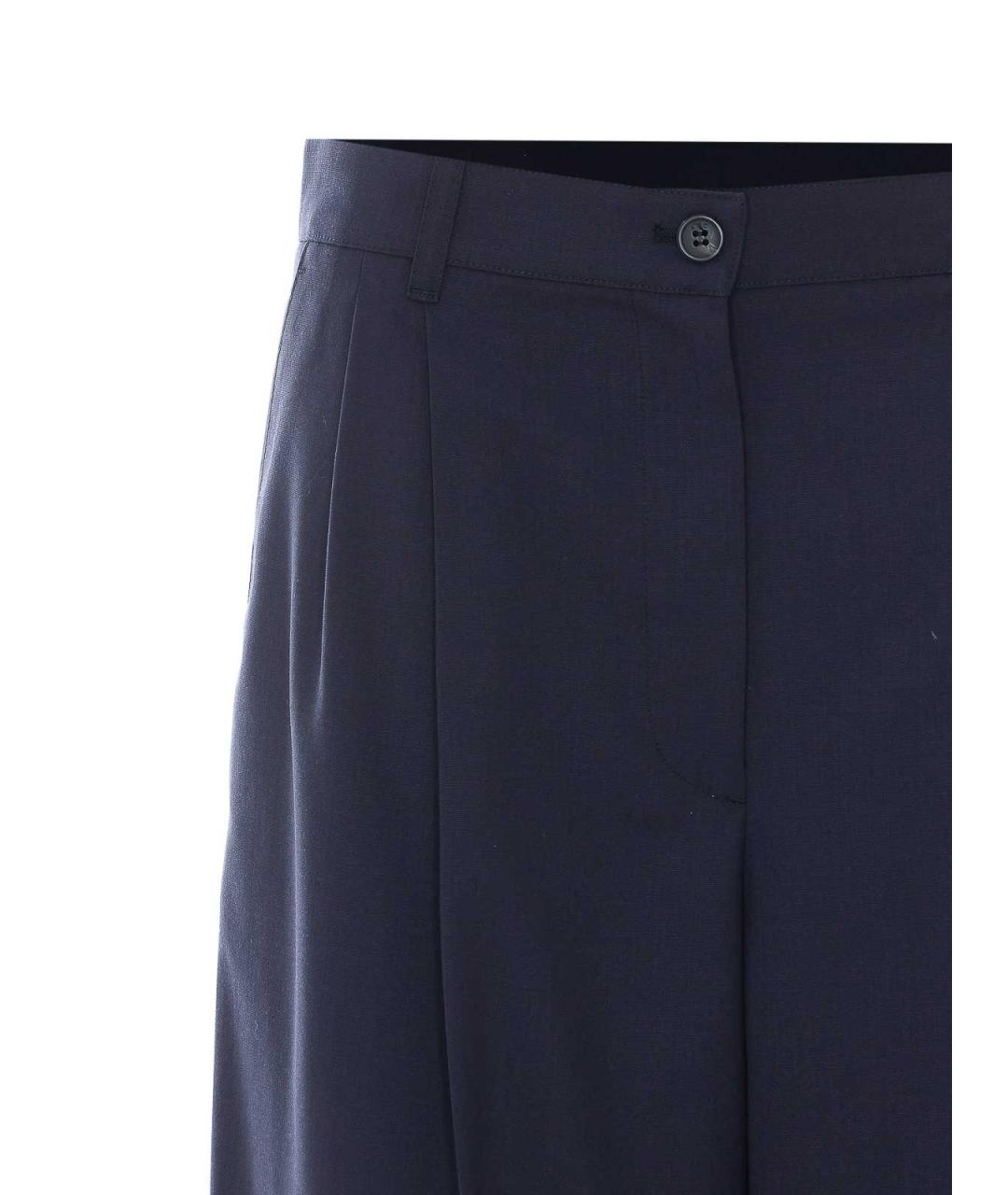 A.P.C. Синие полиэстеровые прямые брюки, фото 4