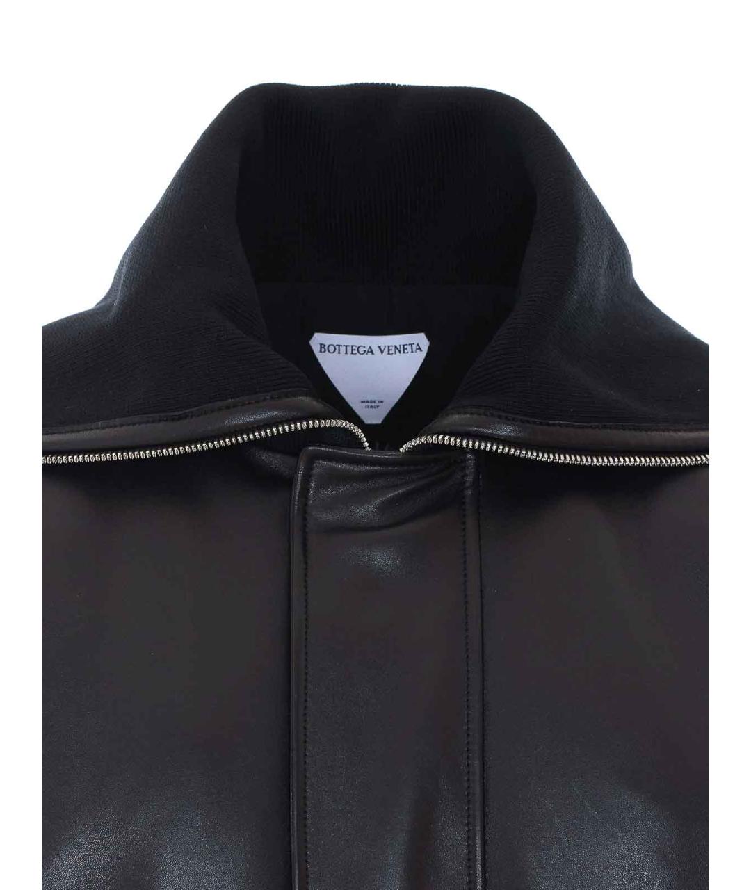 BOTTEGA VENETA Черный кожаный жилет, фото 4