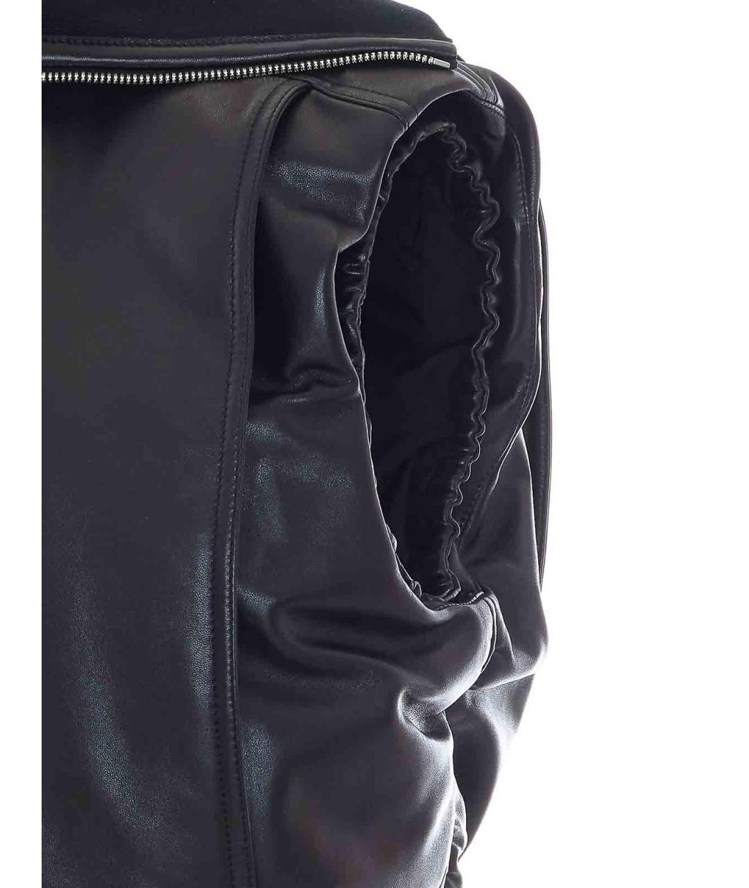 BOTTEGA VENETA Черный кожаный жилет, фото 3