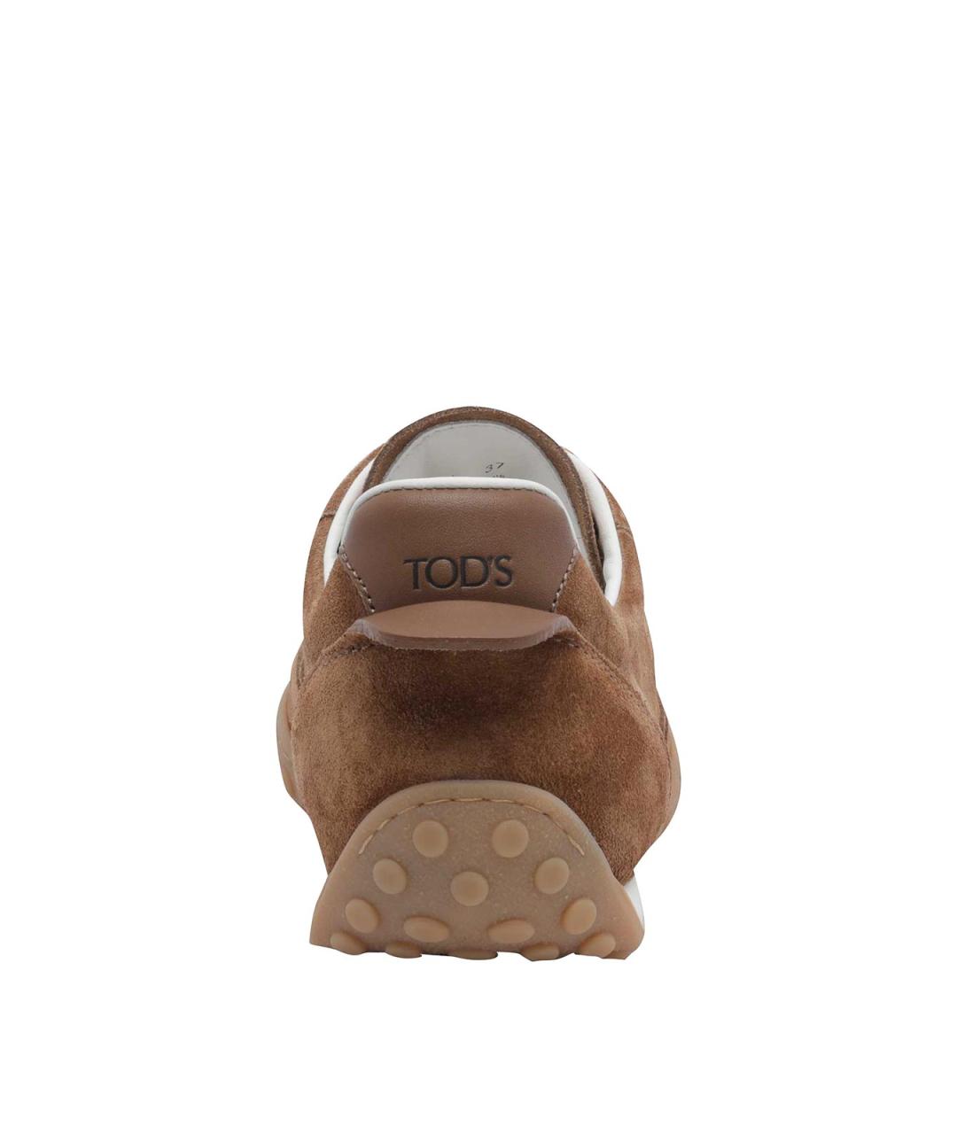 TOD'S Коричневые замшевые кроссовки, фото 4