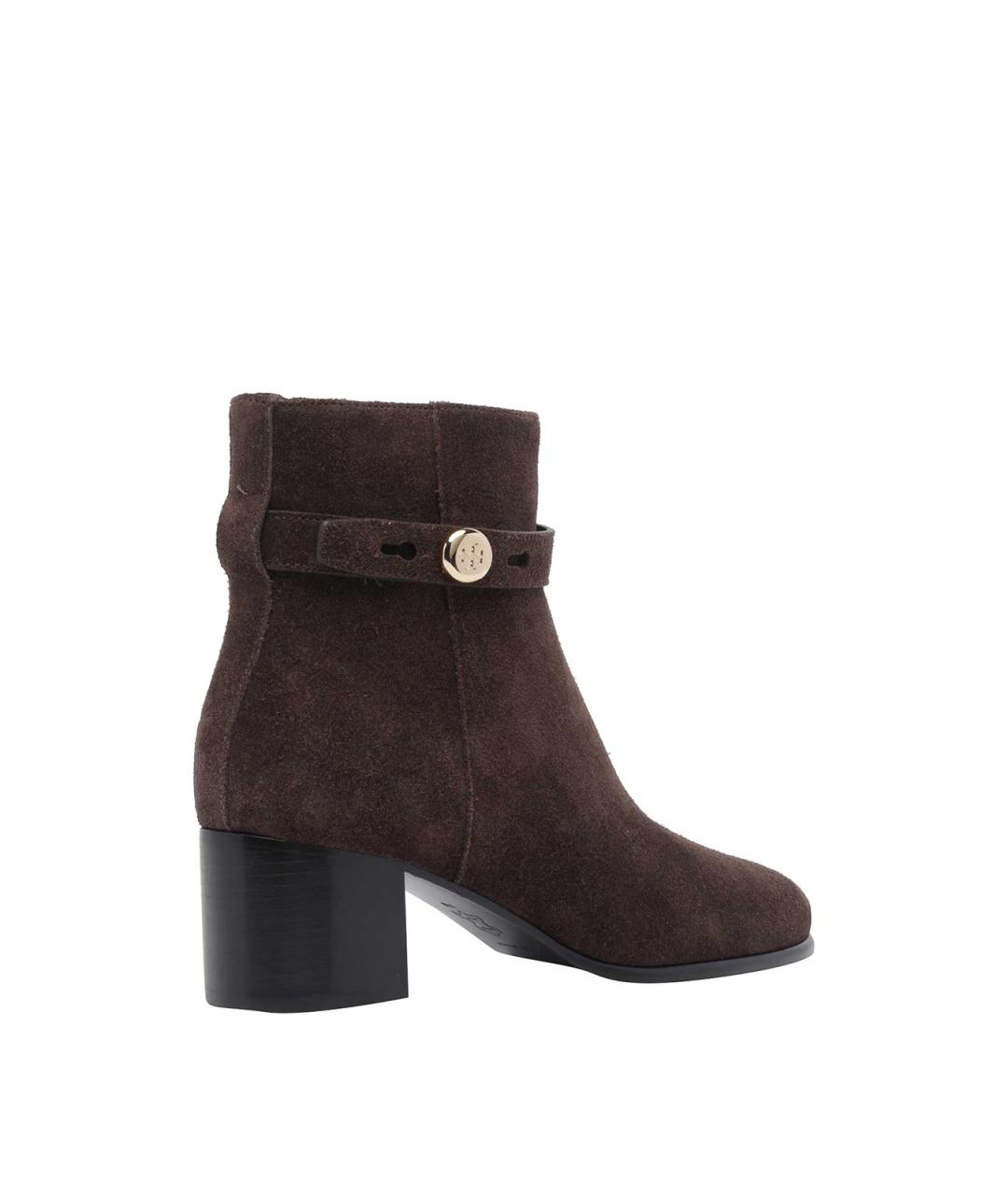 TORY BURCH Коричневые замшевые ботильоны, фото 3