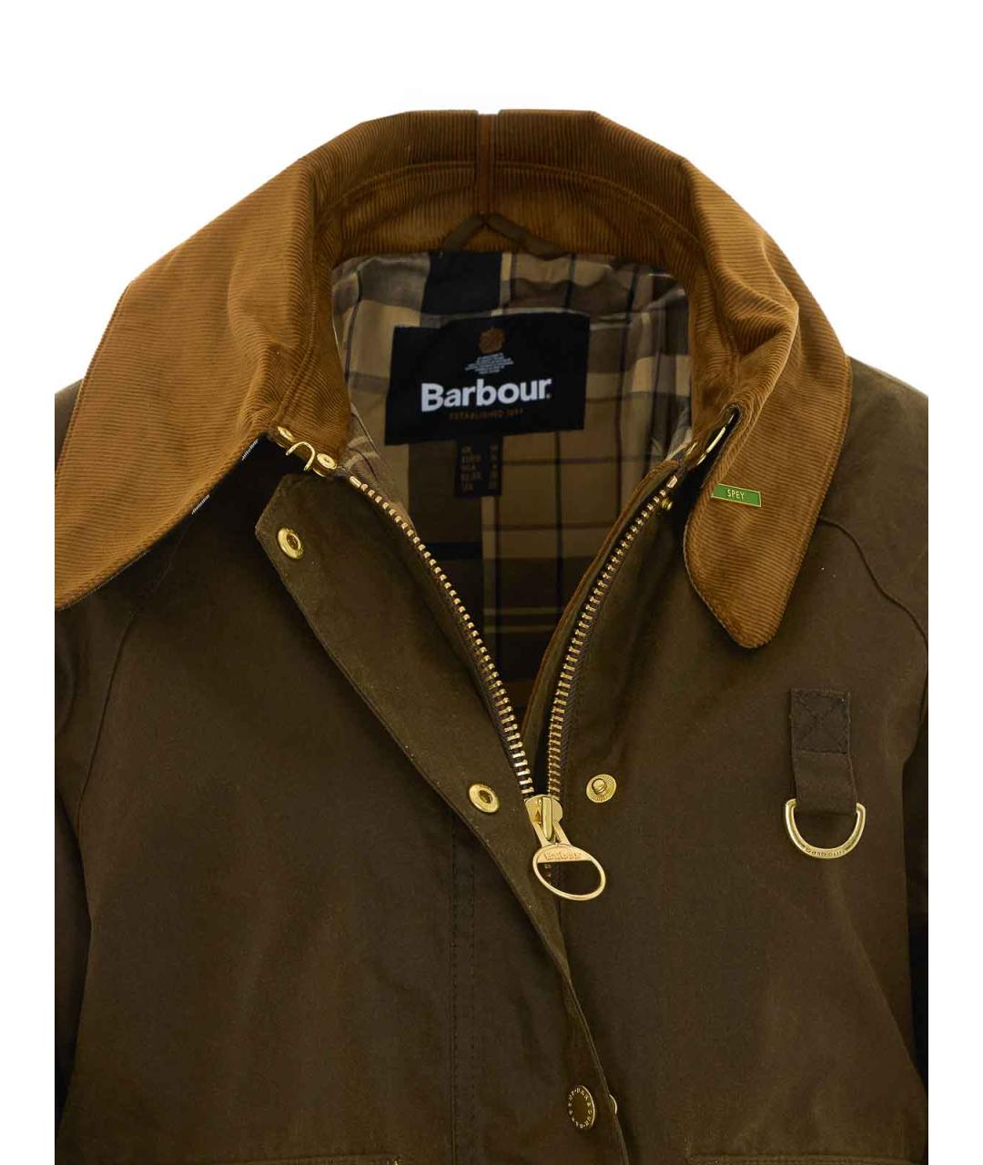 BARBOUR Зеленая полиэстеровая куртка, фото 4