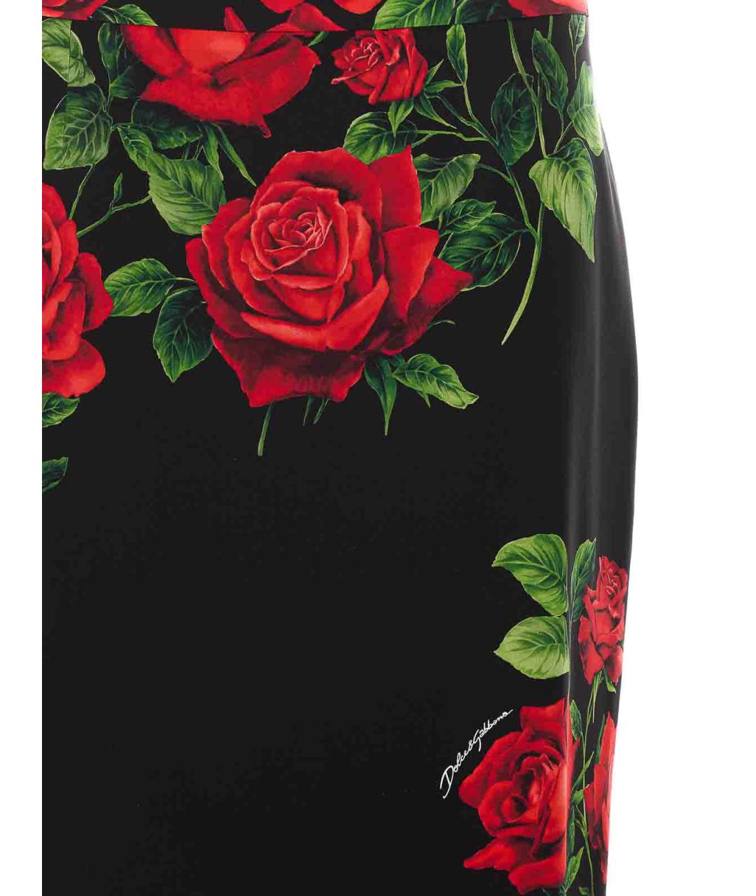DOLCE&GABBANA Мульти шелковая юбка миди, фото 4