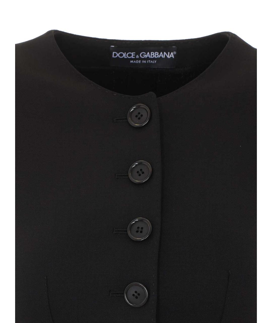 DOLCE&GABBANA Черный шерстяной кардиган, фото 4