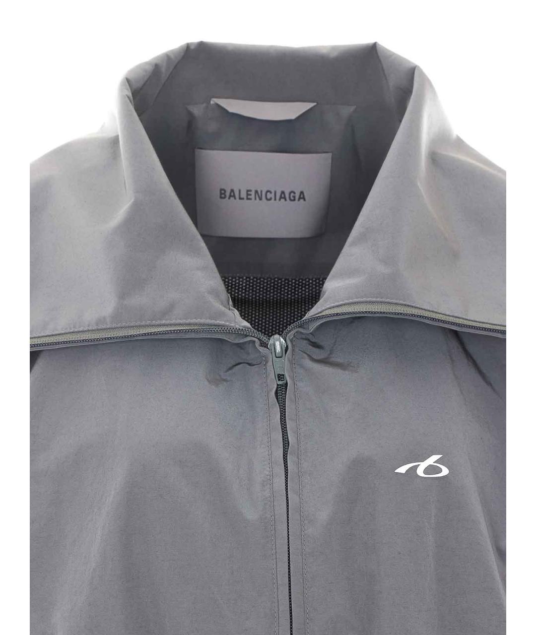 BALENCIAGA Серая полиамидовая куртка, фото 4