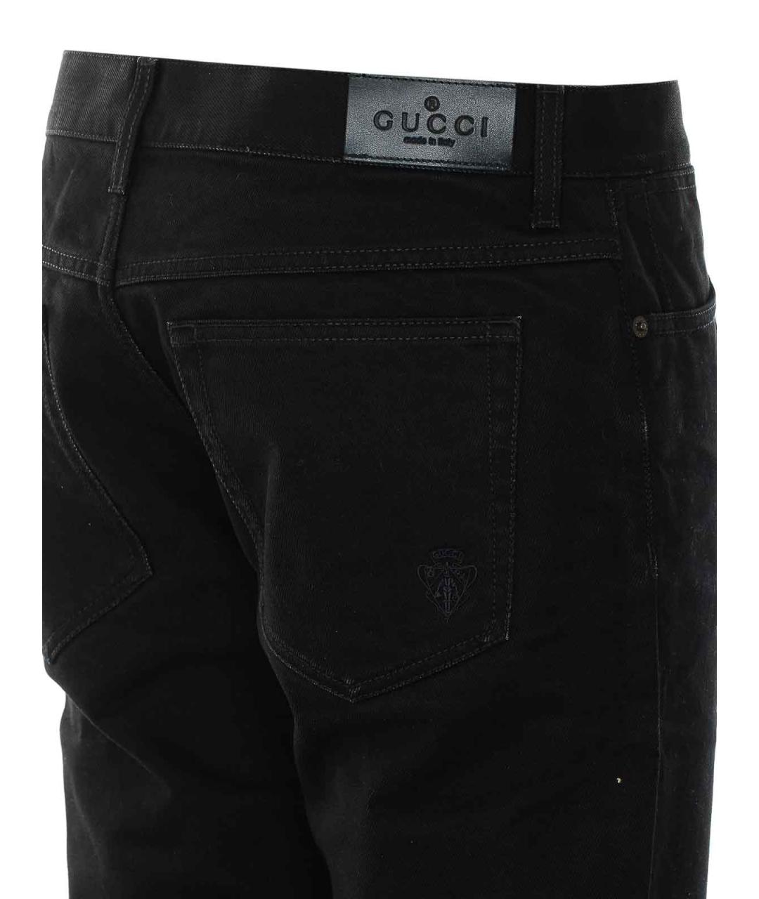 GUCCI Черные хлопковые прямые джинсы, фото 3