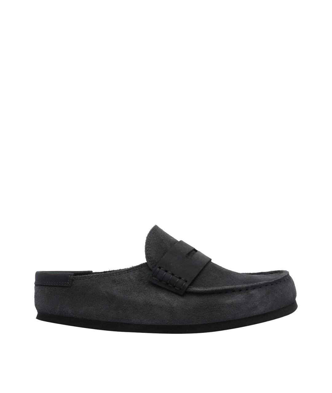 BIRKENSTOCK Серые замшевые мюли, фото 1