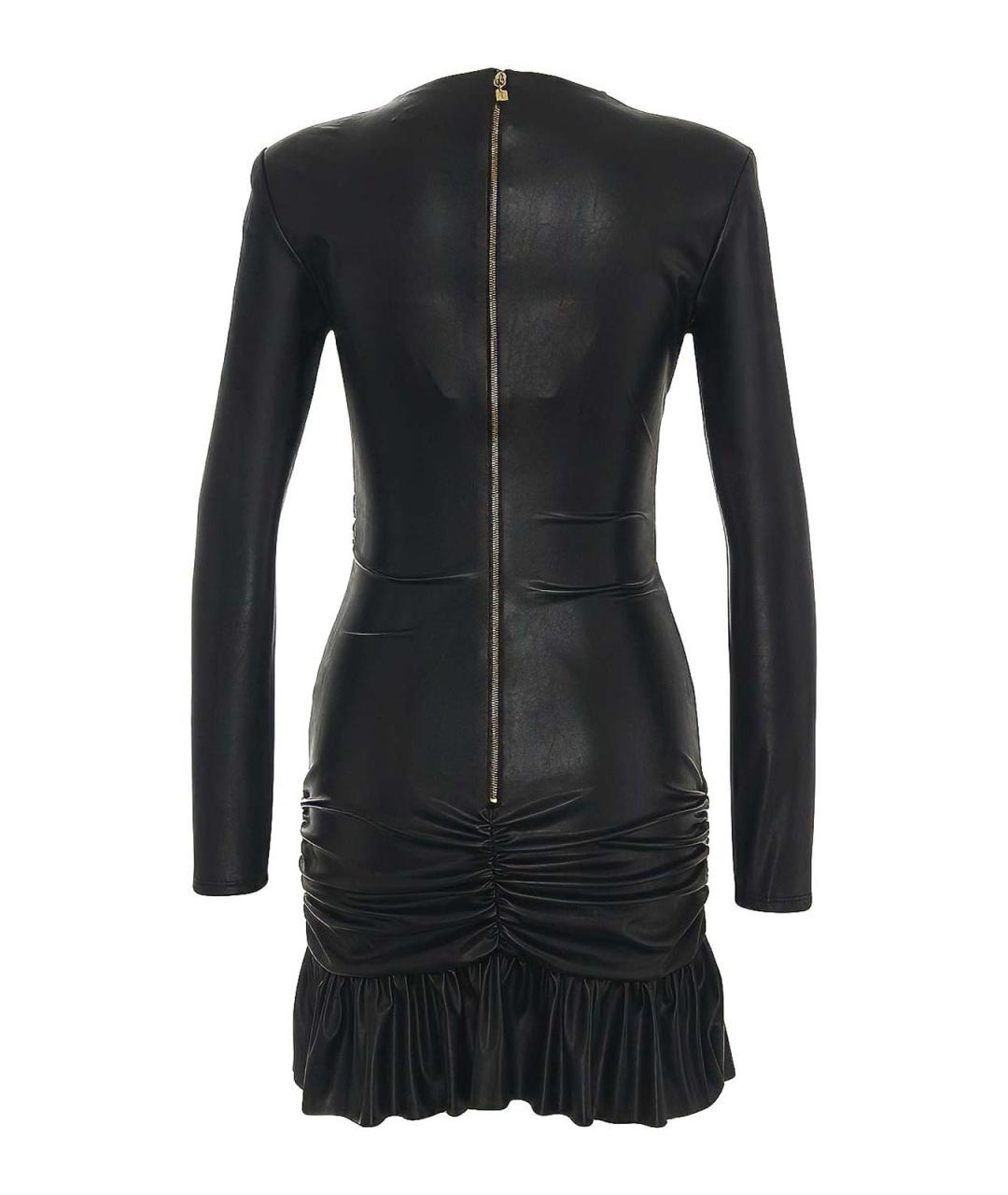 ELISABETTA FRANCHI Черное полиэстеровое коктейльное платье, фото 2