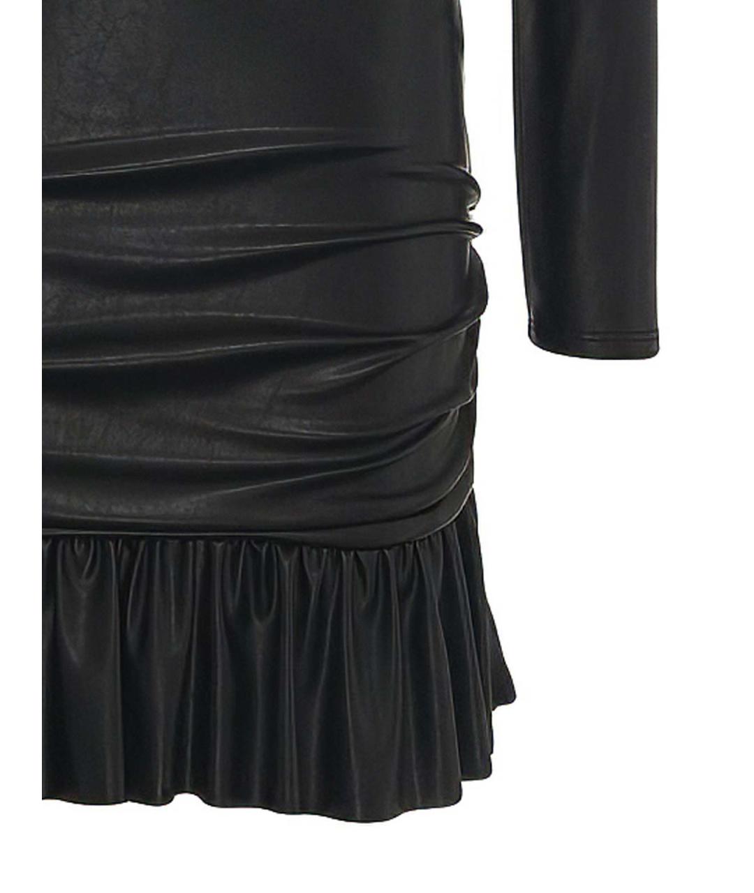 ELISABETTA FRANCHI Черное полиэстеровое коктейльное платье, фото 3