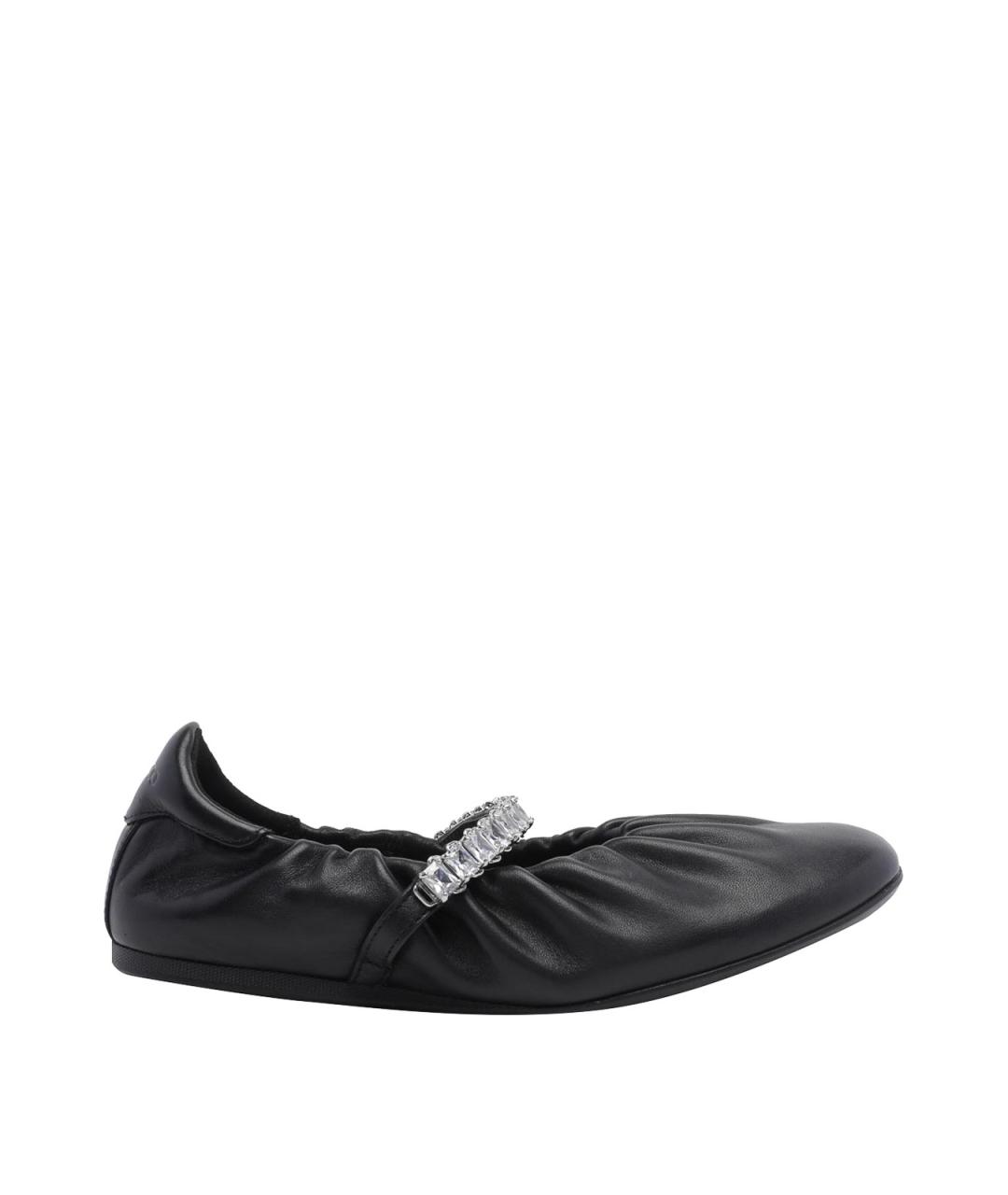 JIMMY CHOO Черные кожаные балетки, фото 1