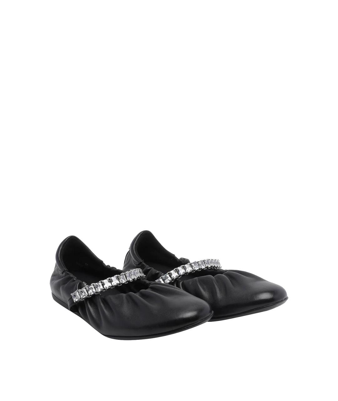JIMMY CHOO Черные кожаные балетки, фото 2