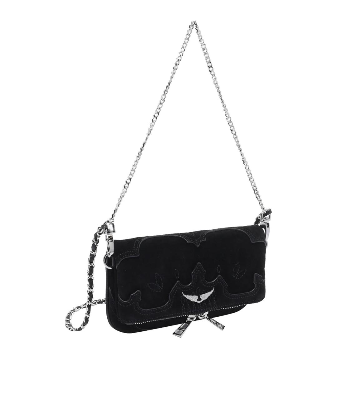 ZADIG & VOLTAIRE Черная кожаная сумка через плечо, фото 2