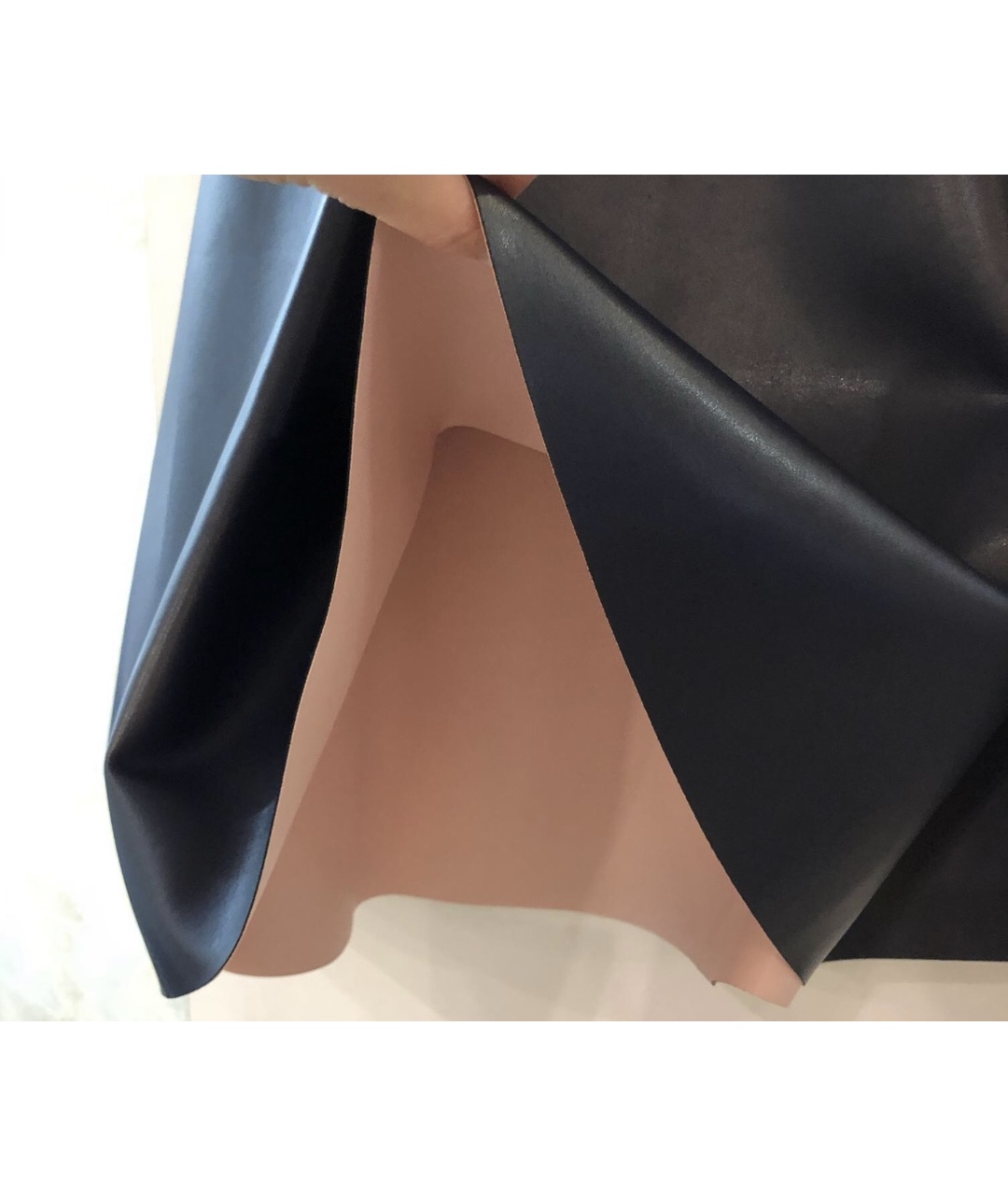 MSGM Фиолетовая кожаная юбка миди, фото 2
