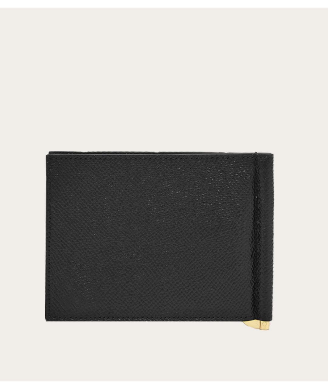 FERRAGAMO Черный кожаный кошелек, фото 3