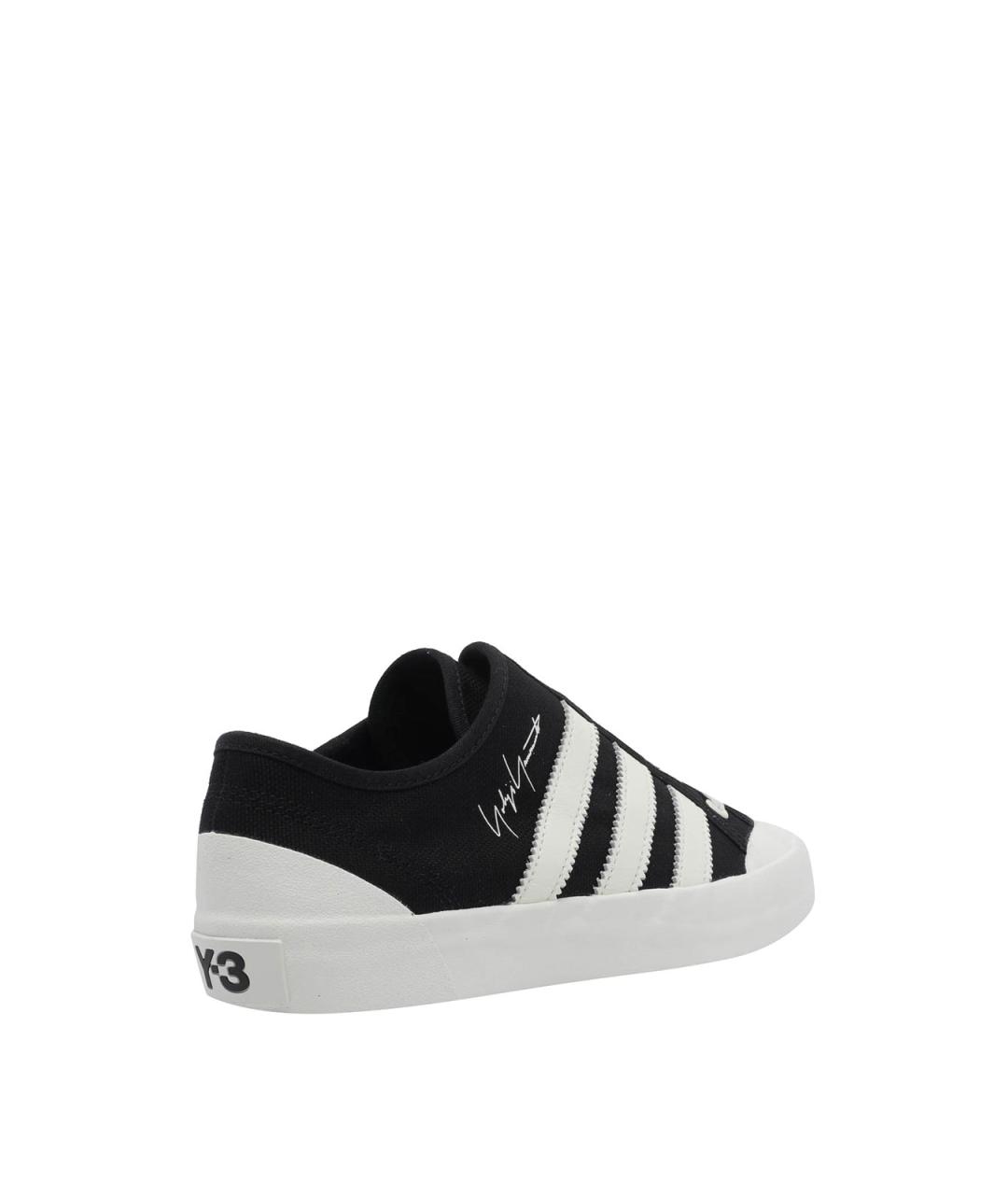 Y-3 Черные текстильные низкие кроссовки / кеды, фото 3