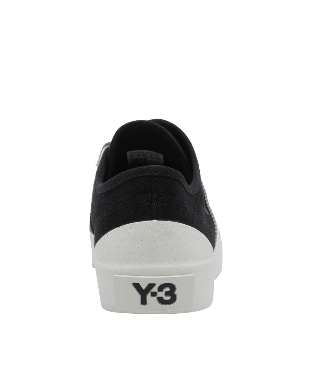 Y-3 Черные текстильные низкие кроссовки / кеды, фото 4