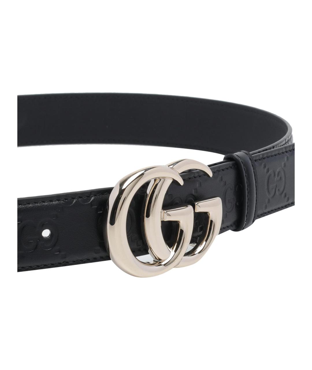 GUCCI Черный кожаный ремень, фото 2