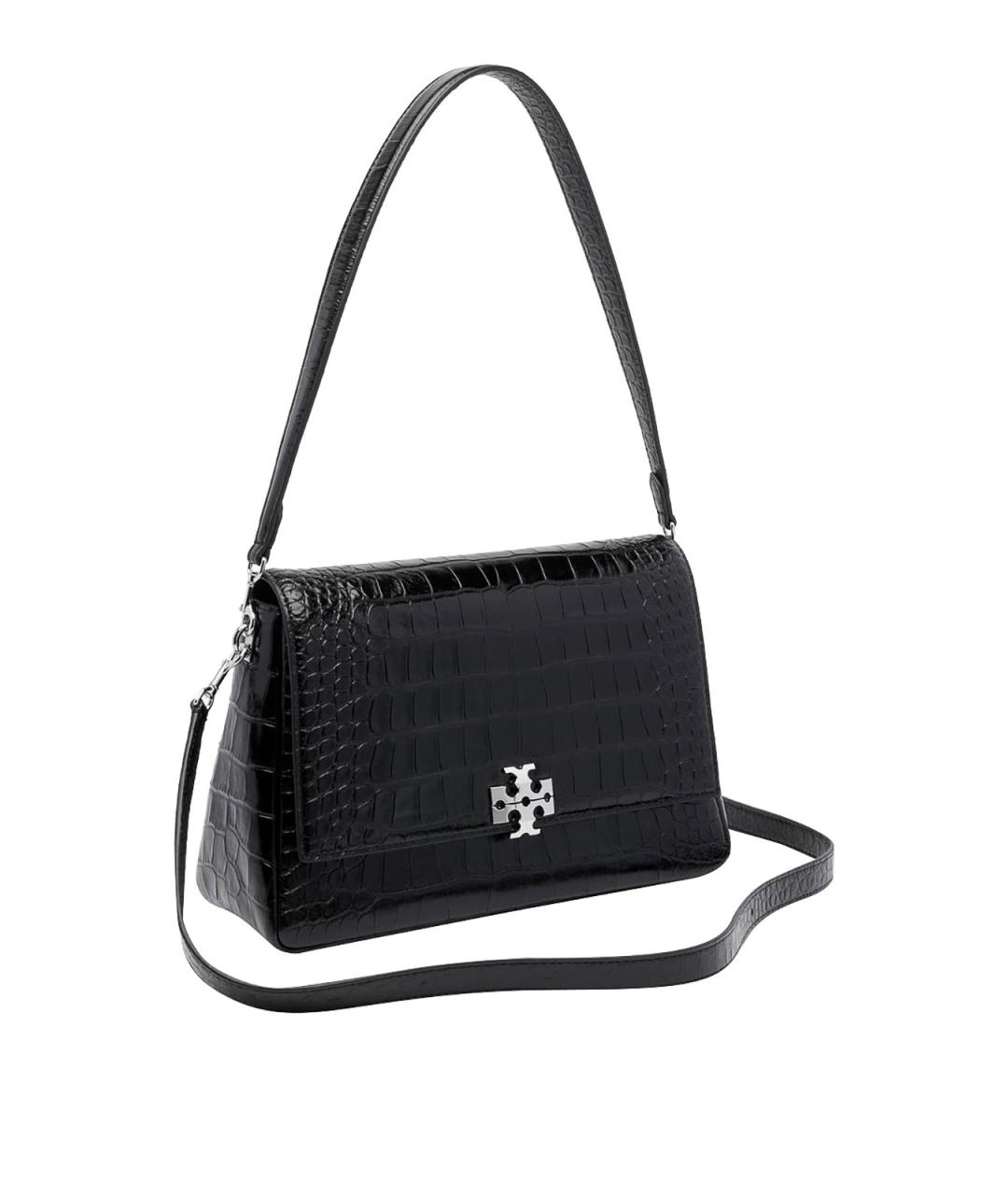 TORY BURCH Черная кожаная сумка через плечо, фото 2
