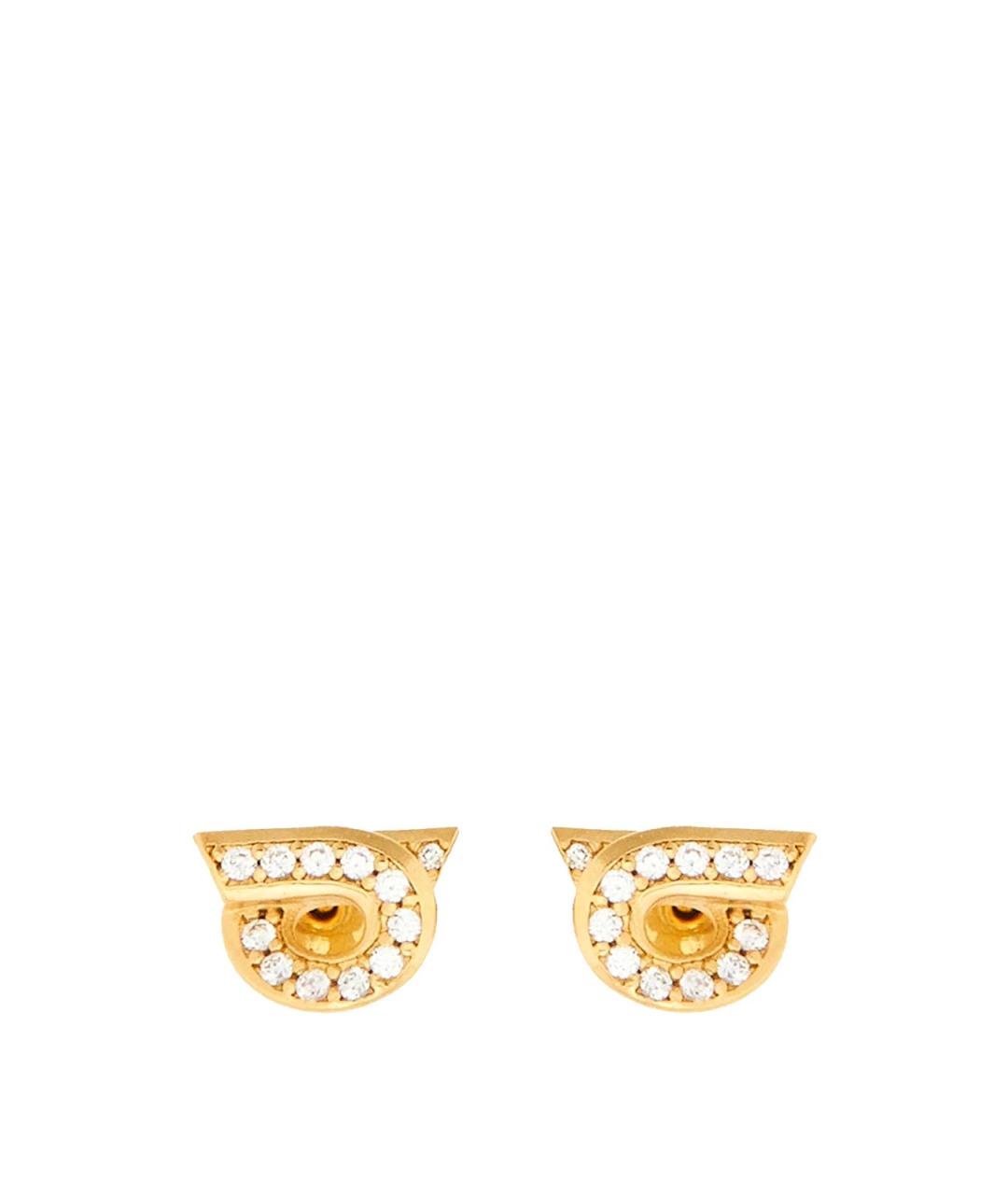FERRAGAMO Золотые латунные серьги, фото 1