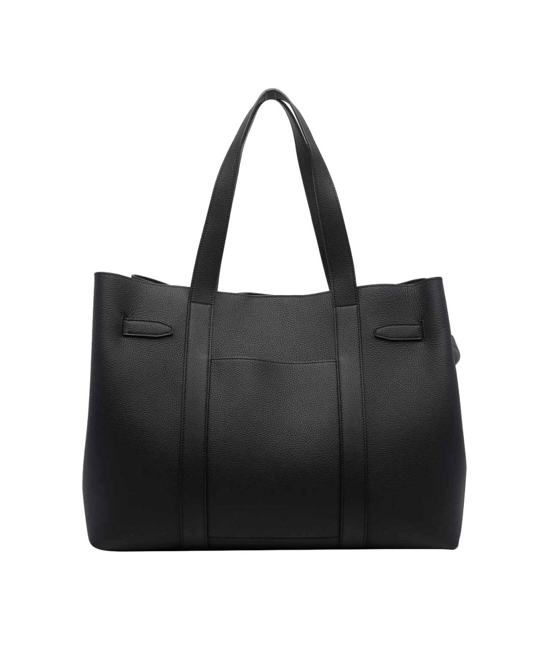 TOD'S Черная кожаная сумка тоут, фото 3