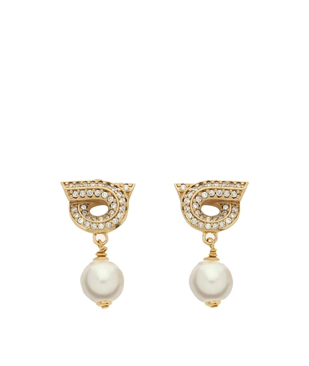FERRAGAMO Золотые латунные серьги, фото 1
