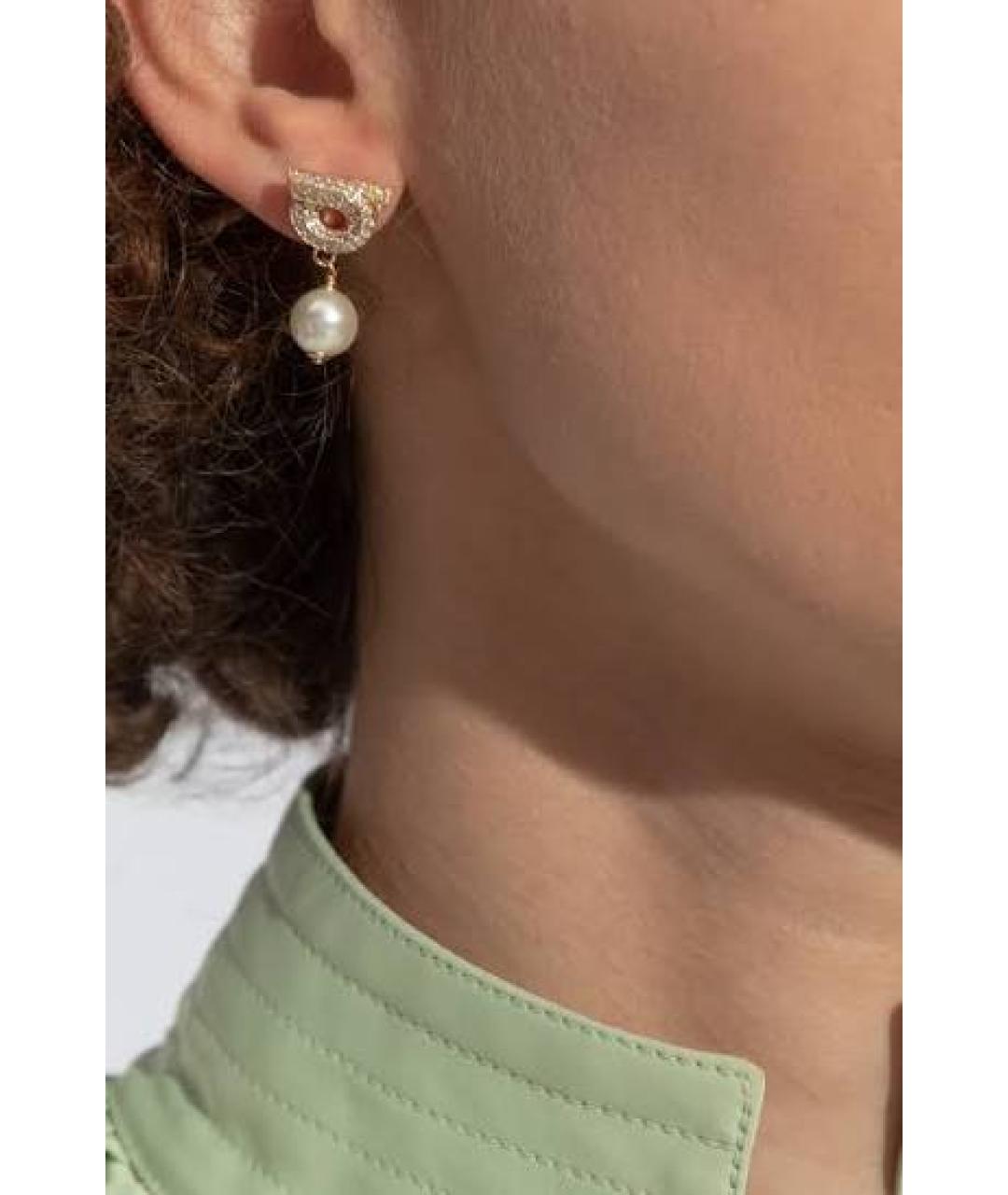 FERRAGAMO Золотые латунные серьги, фото 3