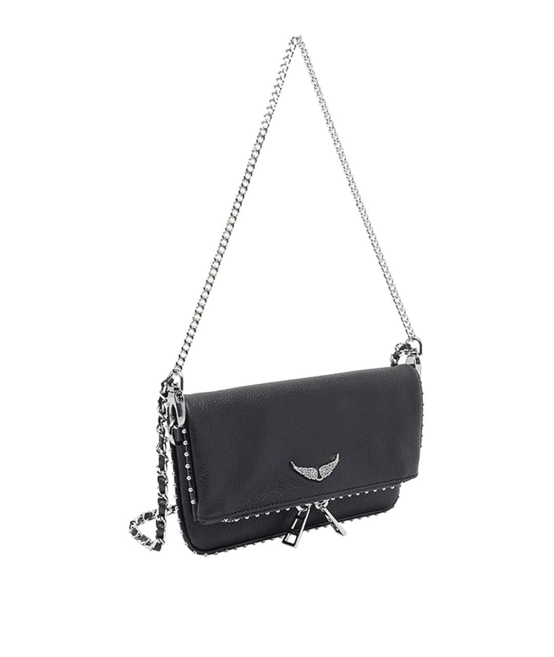 ZADIG & VOLTAIRE Черная кожаная сумка через плечо, фото 2