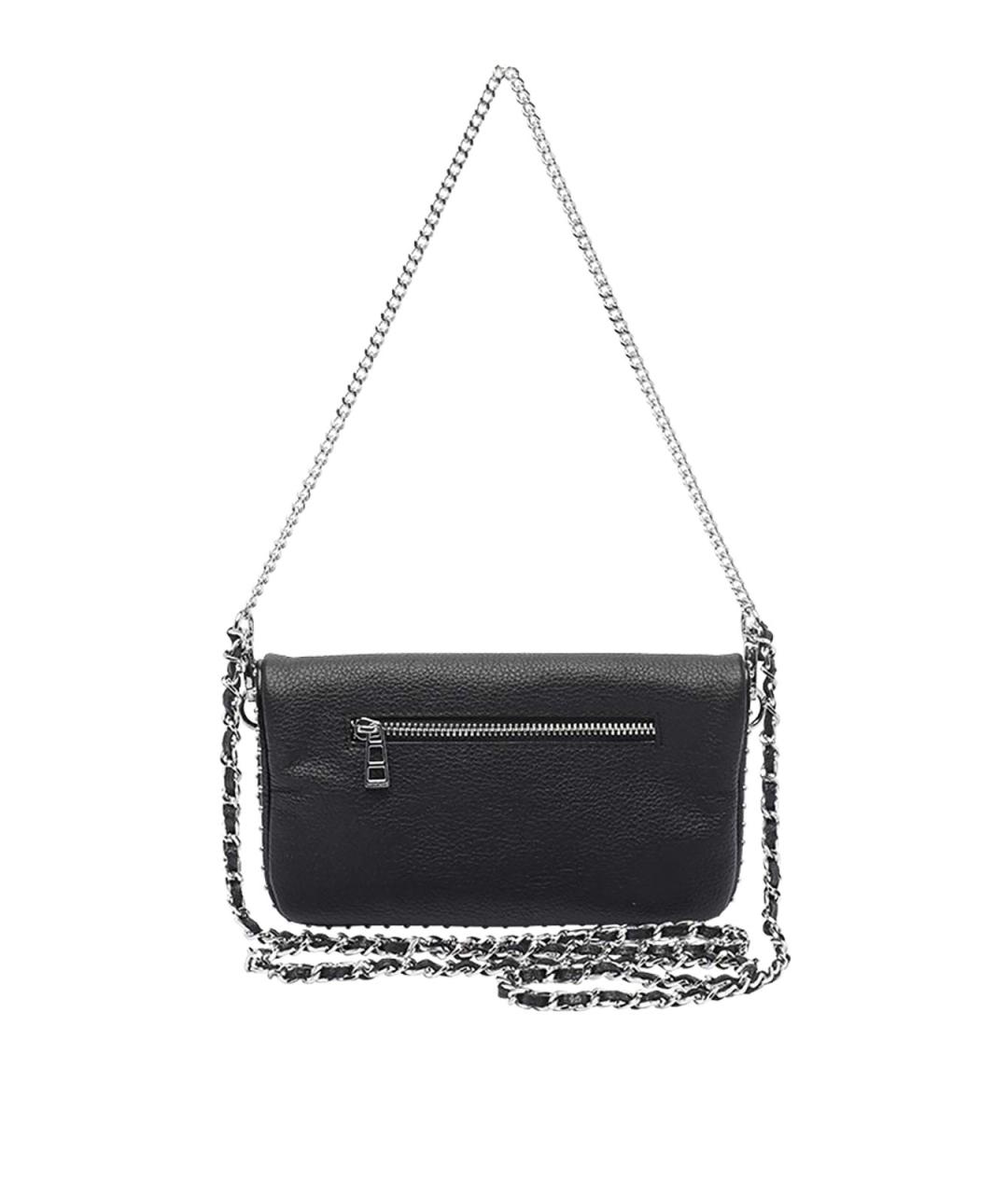 ZADIG & VOLTAIRE Черная кожаная сумка через плечо, фото 3