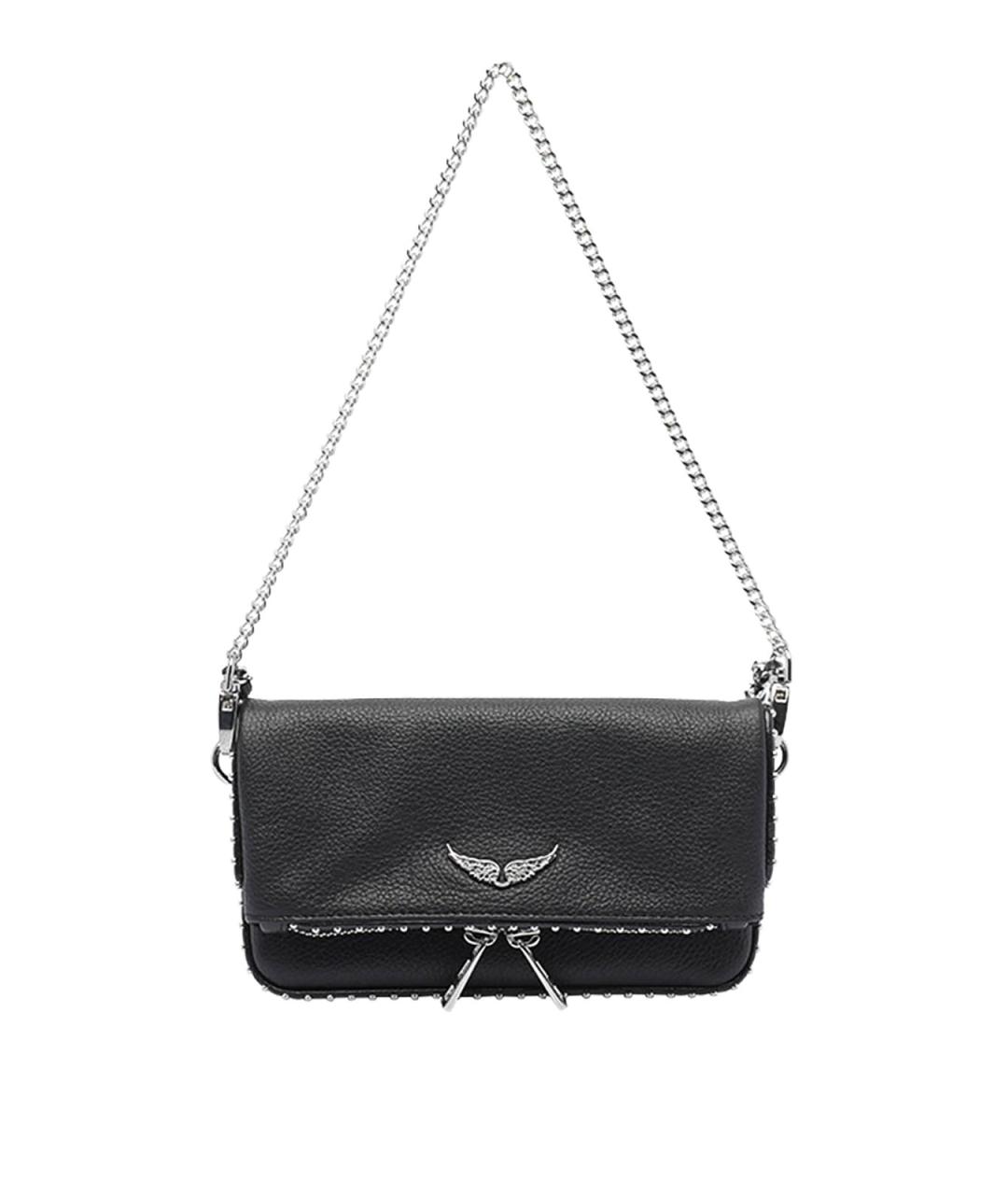 ZADIG & VOLTAIRE Черная кожаная сумка через плечо, фото 1