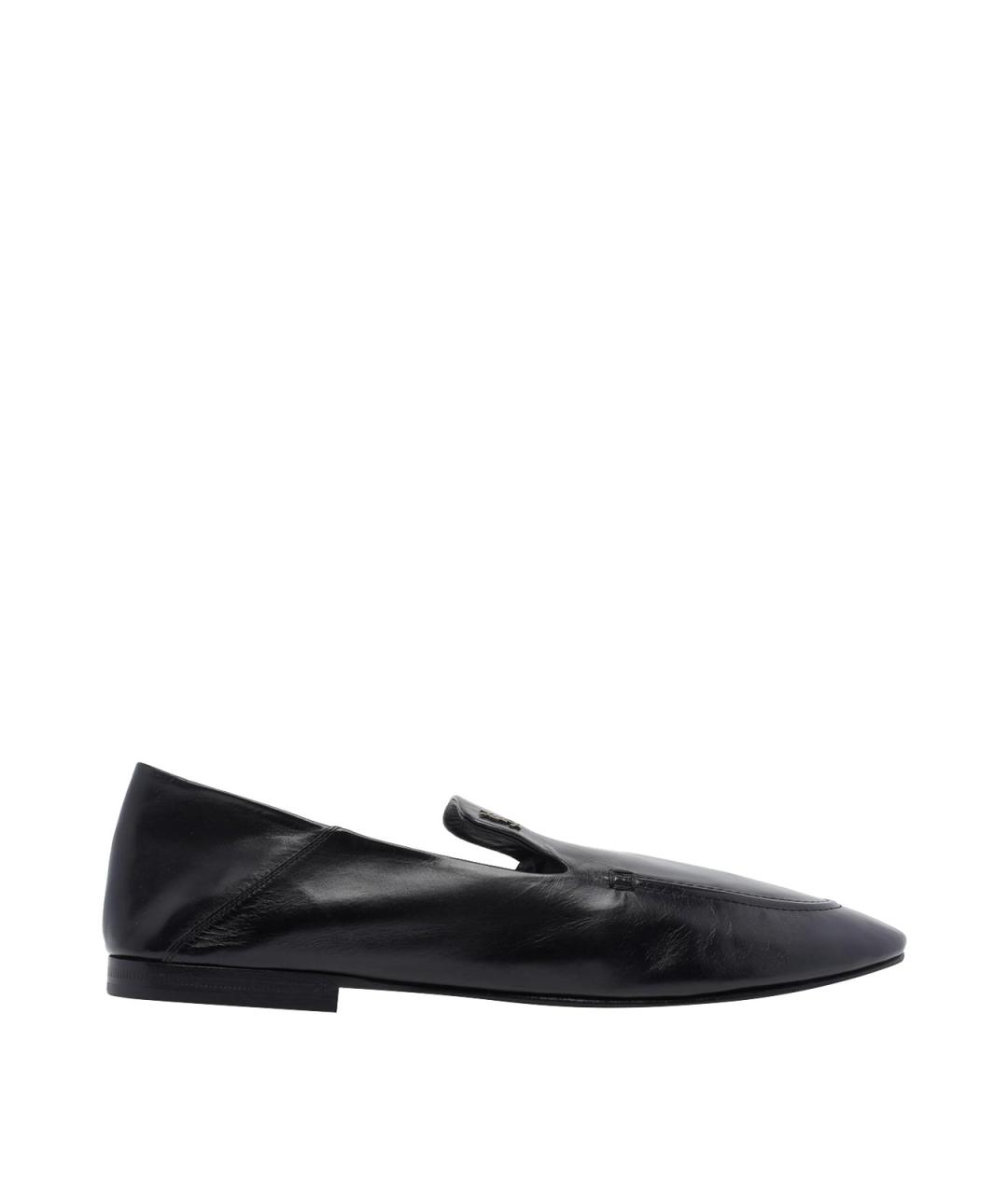 SAINT LAURENT Черные кожаные лоферы, фото 1