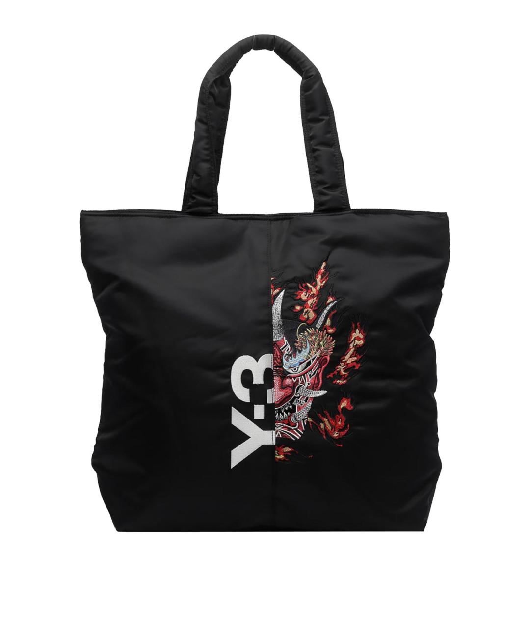 Y-3 Черная синтетическая сумка на плечо, фото 1