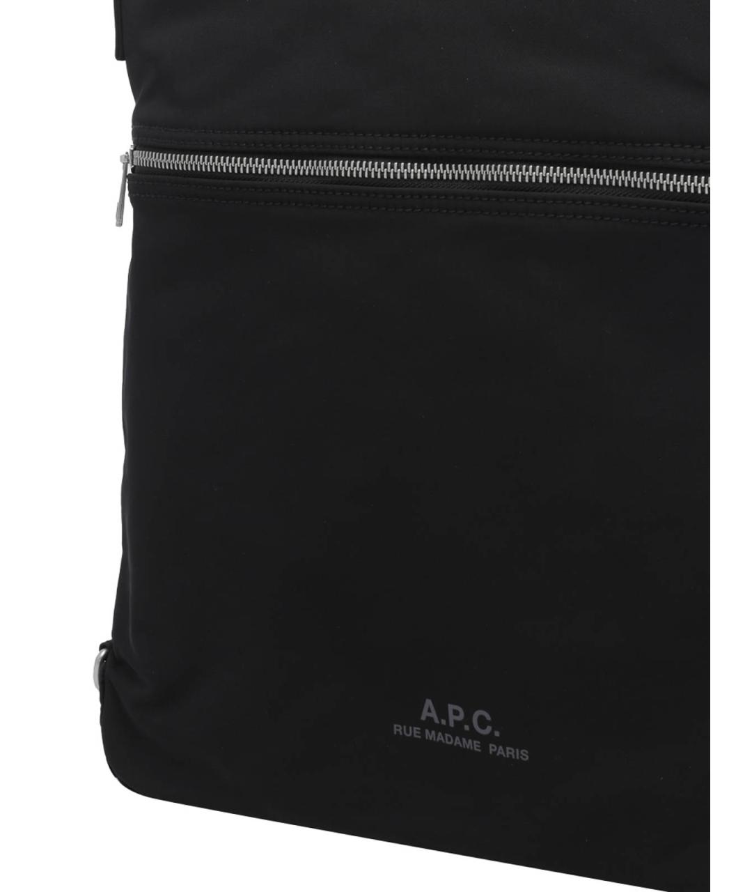 A.P.C. Черная нейлоновая сумка на плечо, фото 4