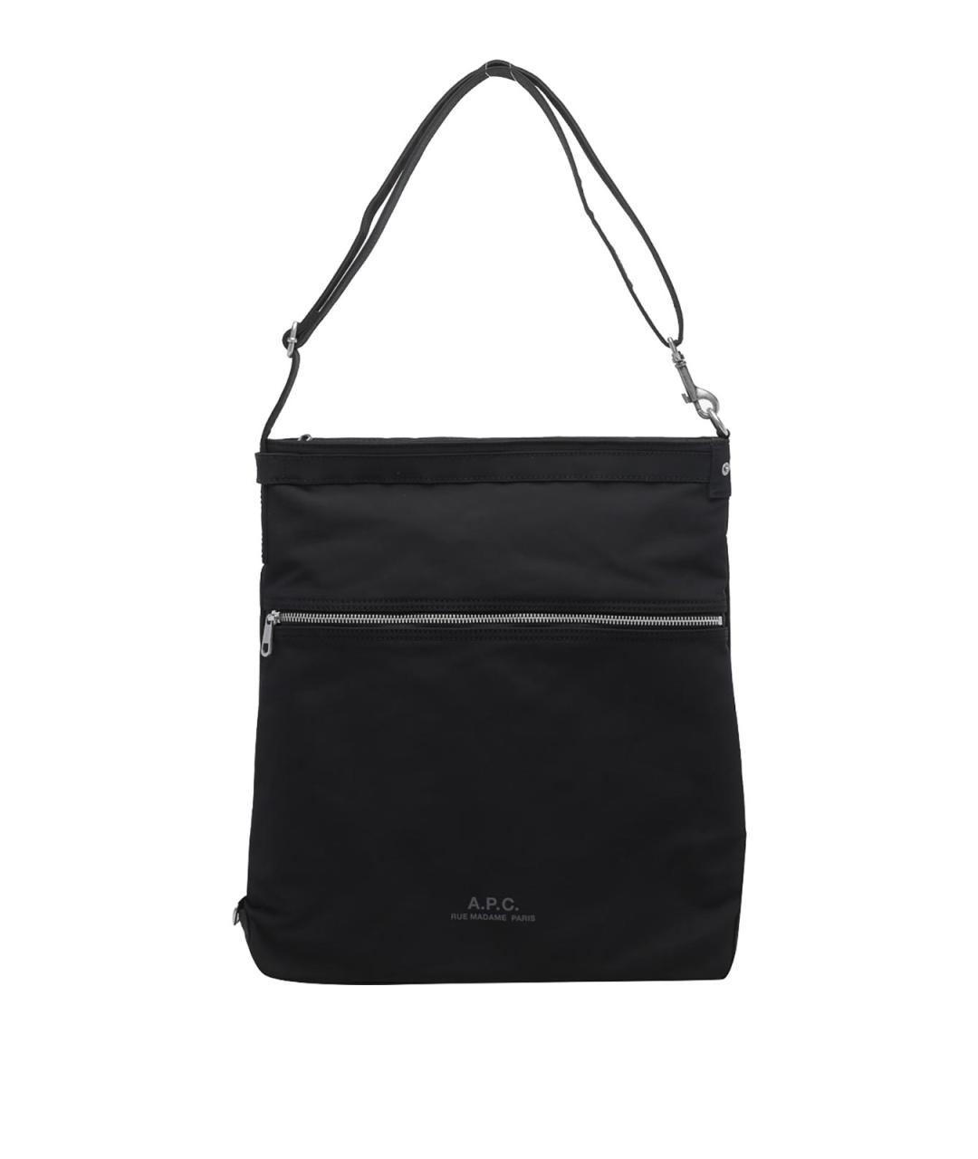 A.P.C. Черная нейлоновая сумка на плечо, фото 1
