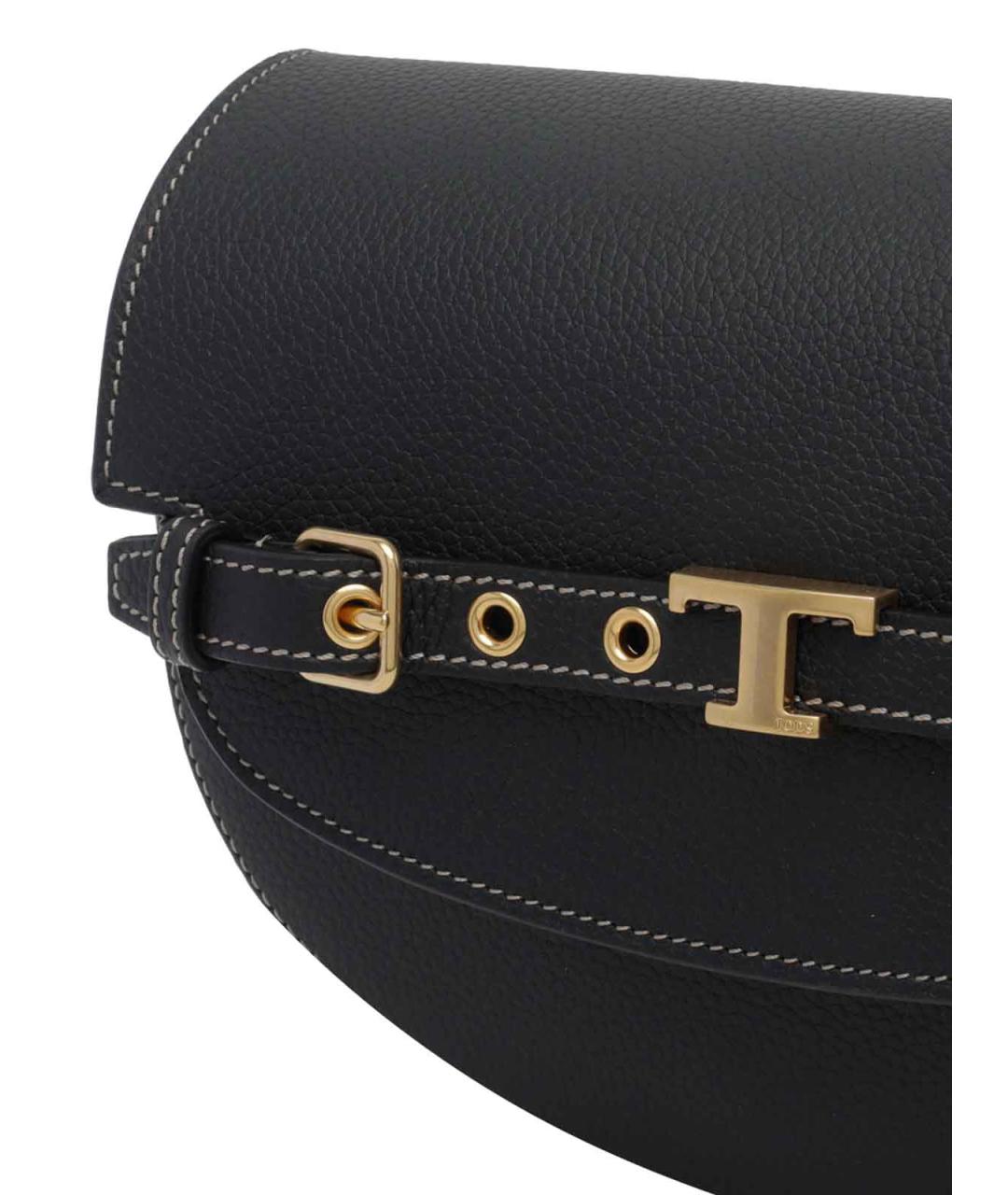 TOD'S Черная кожаная сумка через плечо, фото 4