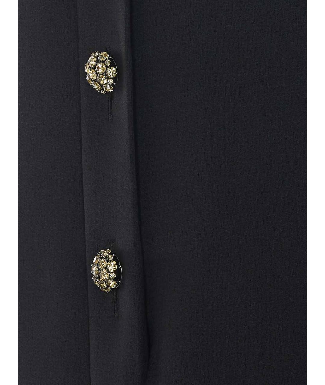 SAINT LAURENT Черное шелковое повседневное платье, фото 3