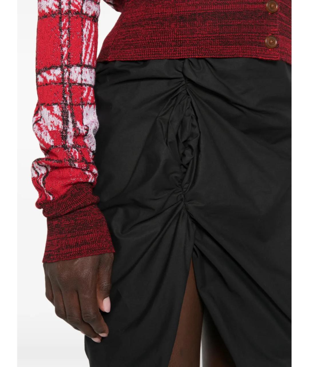 VIVIENNE WESTWOOD Черная хлопковая юбка мини, фото 8