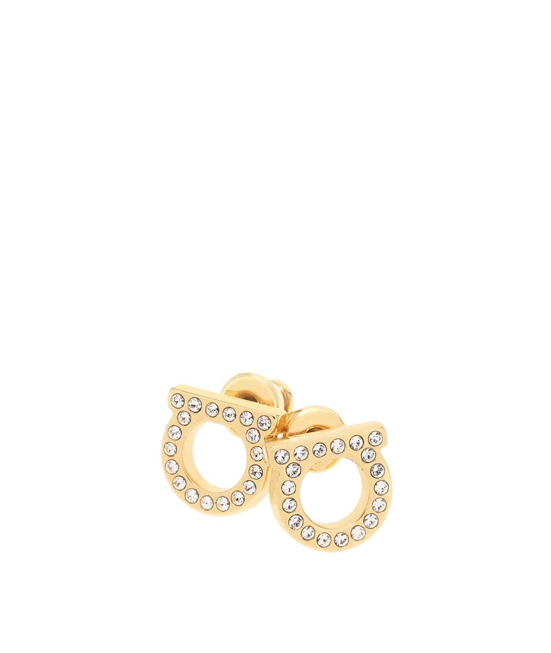 FERRAGAMO Золотые латунные серьги, фото 2