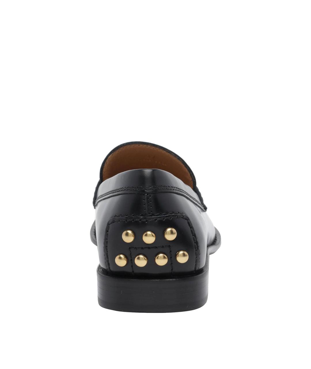 TOD'S Черные кожаные лоферы, фото 4