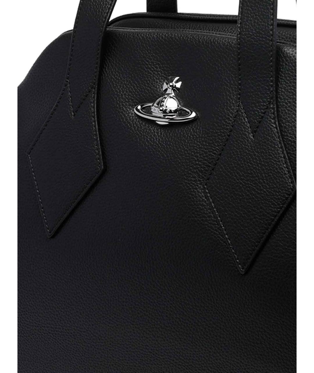 VIVIENNE WESTWOOD Черная синтетическая сумка с короткими ручками, фото 4