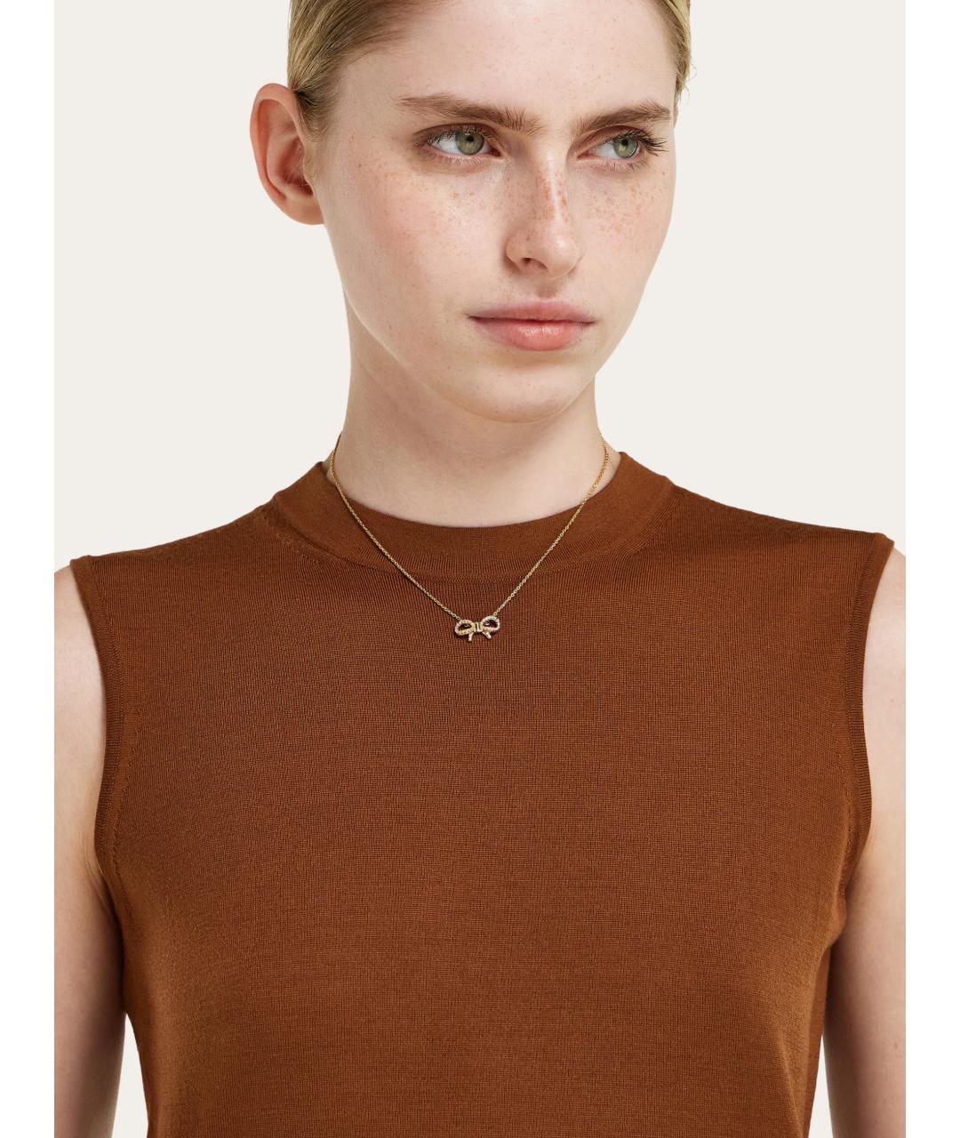 FERRAGAMO Золотой латунный кулон, фото 3