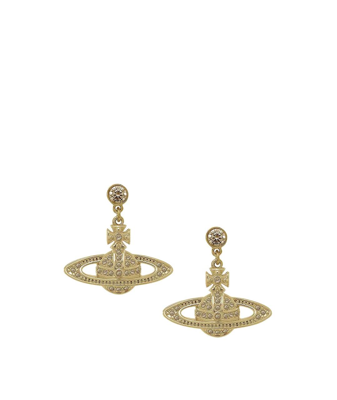 VIVIENNE WESTWOOD Золотые латунные серьги, фото 1