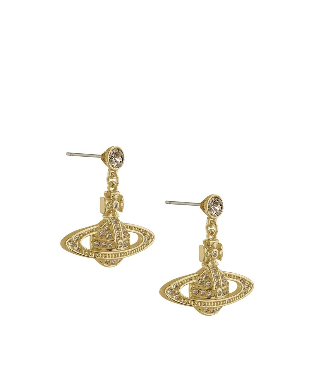 VIVIENNE WESTWOOD Золотые латунные серьги, фото 2