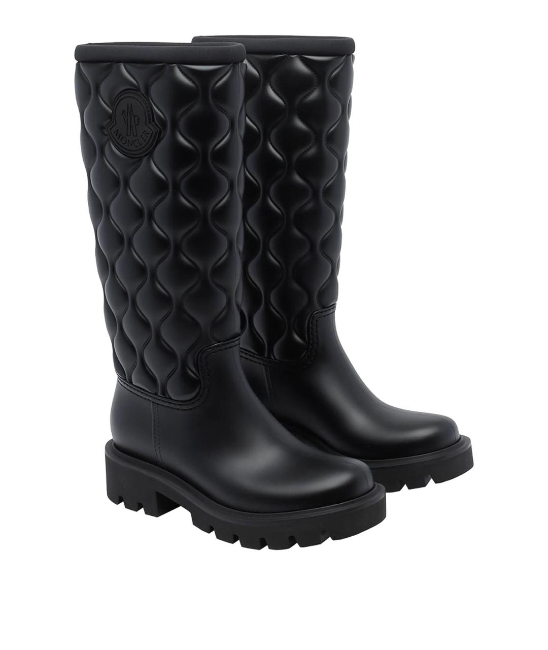 MONCLER Черные резиновые сапоги, фото 2