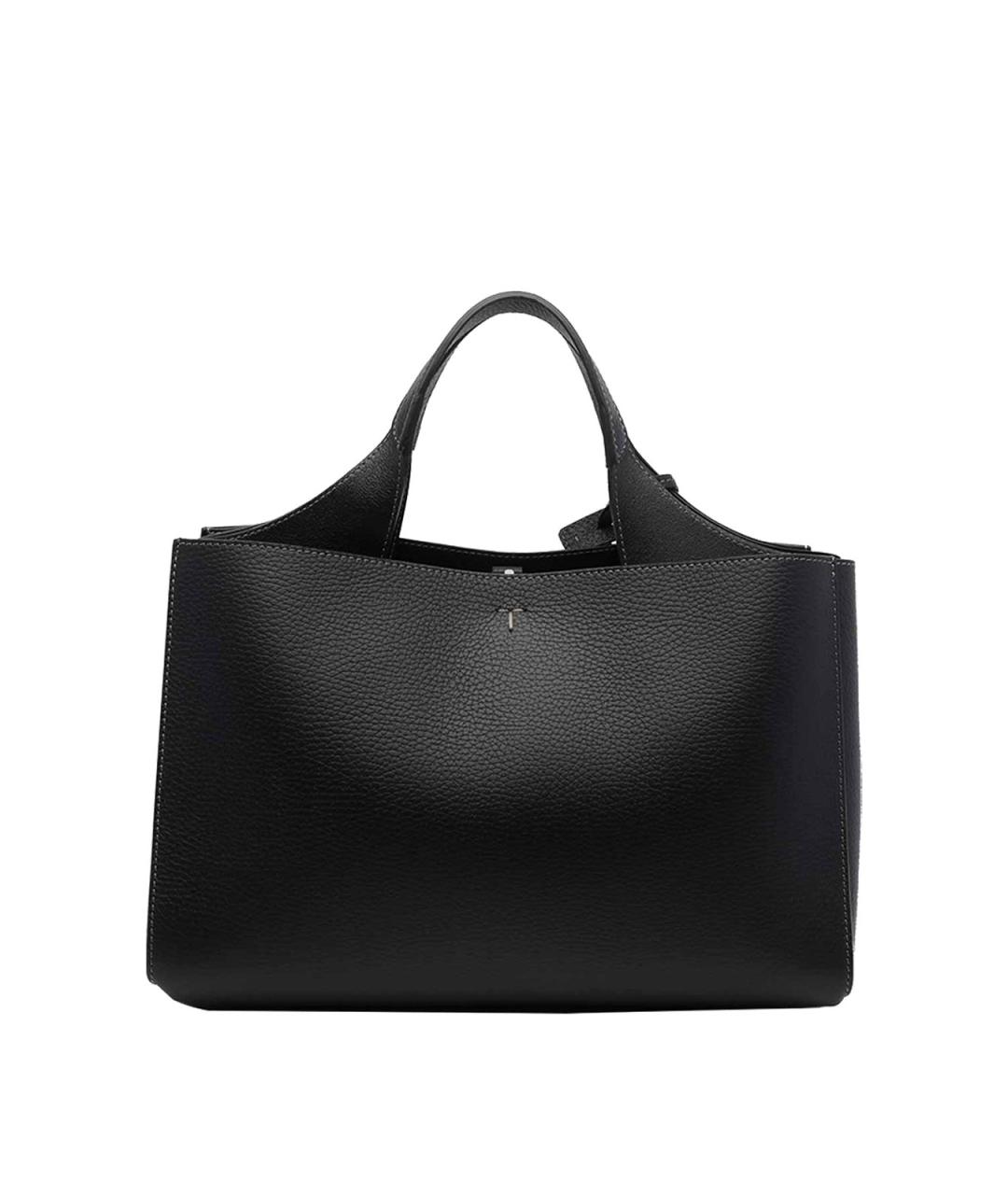 TOD'S Черная кожаная сумка тоут, фото 3