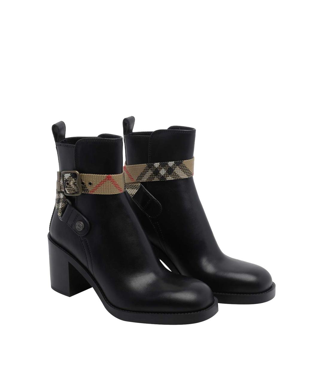BURBERRY Черные кожаные ботильоны, фото 2