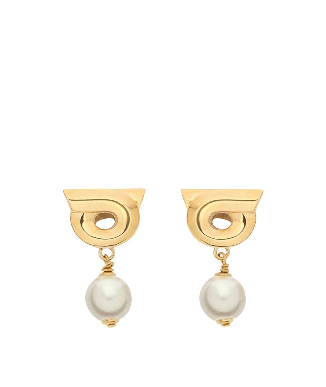 FERRAGAMO Золотые латунные серьги, фото 1