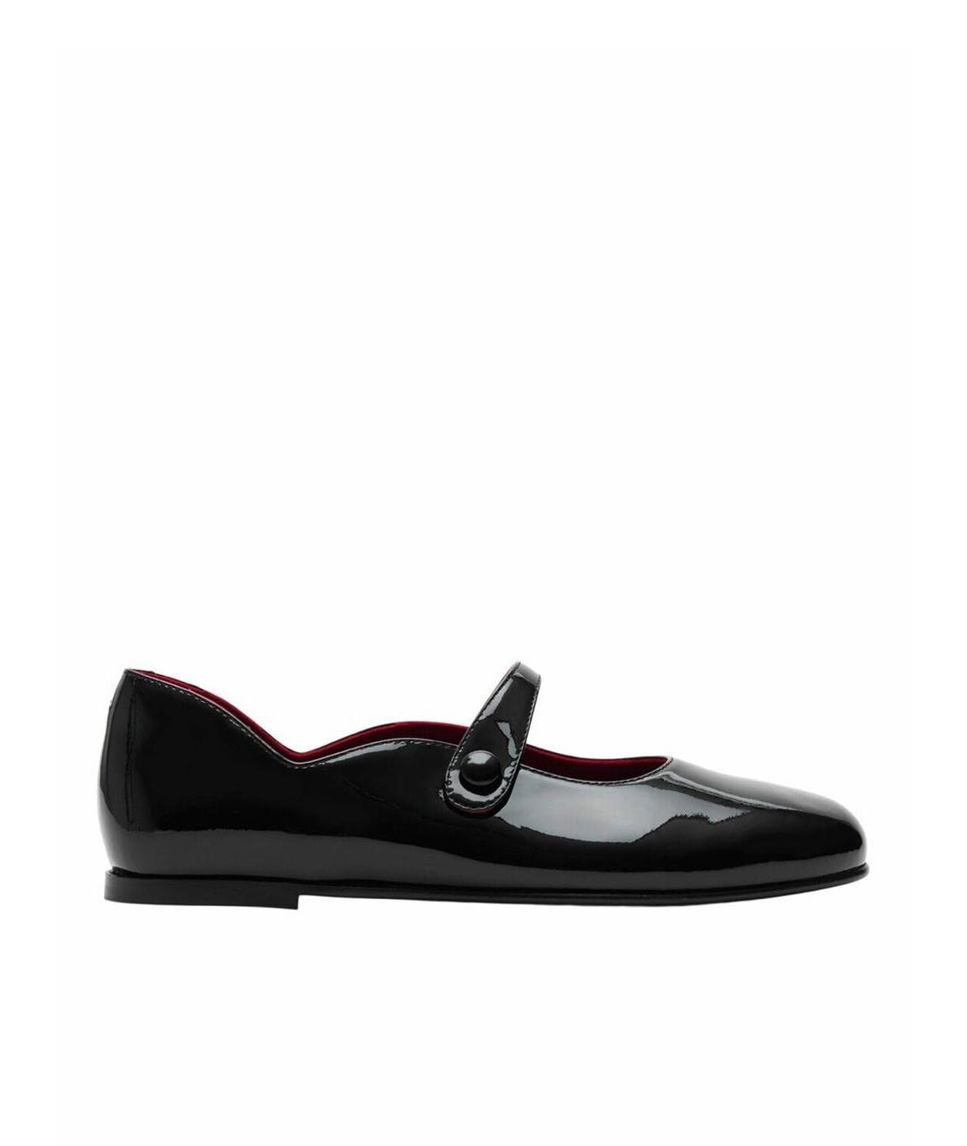 BURBERRY Черные туфли из лакированной кожи, фото 1